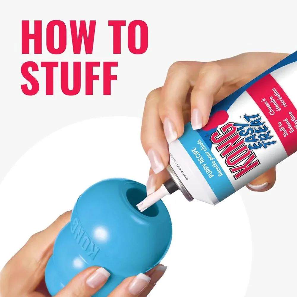 NWT Blue Medium Puppy Kong for Treats & Rubber for Teething Chew Toy Chase Fetch